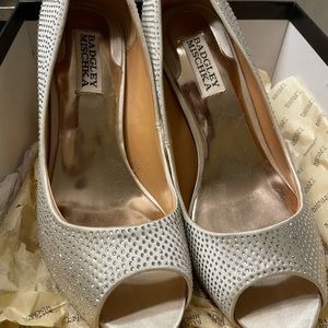 Badgley mischka rhinestone heels